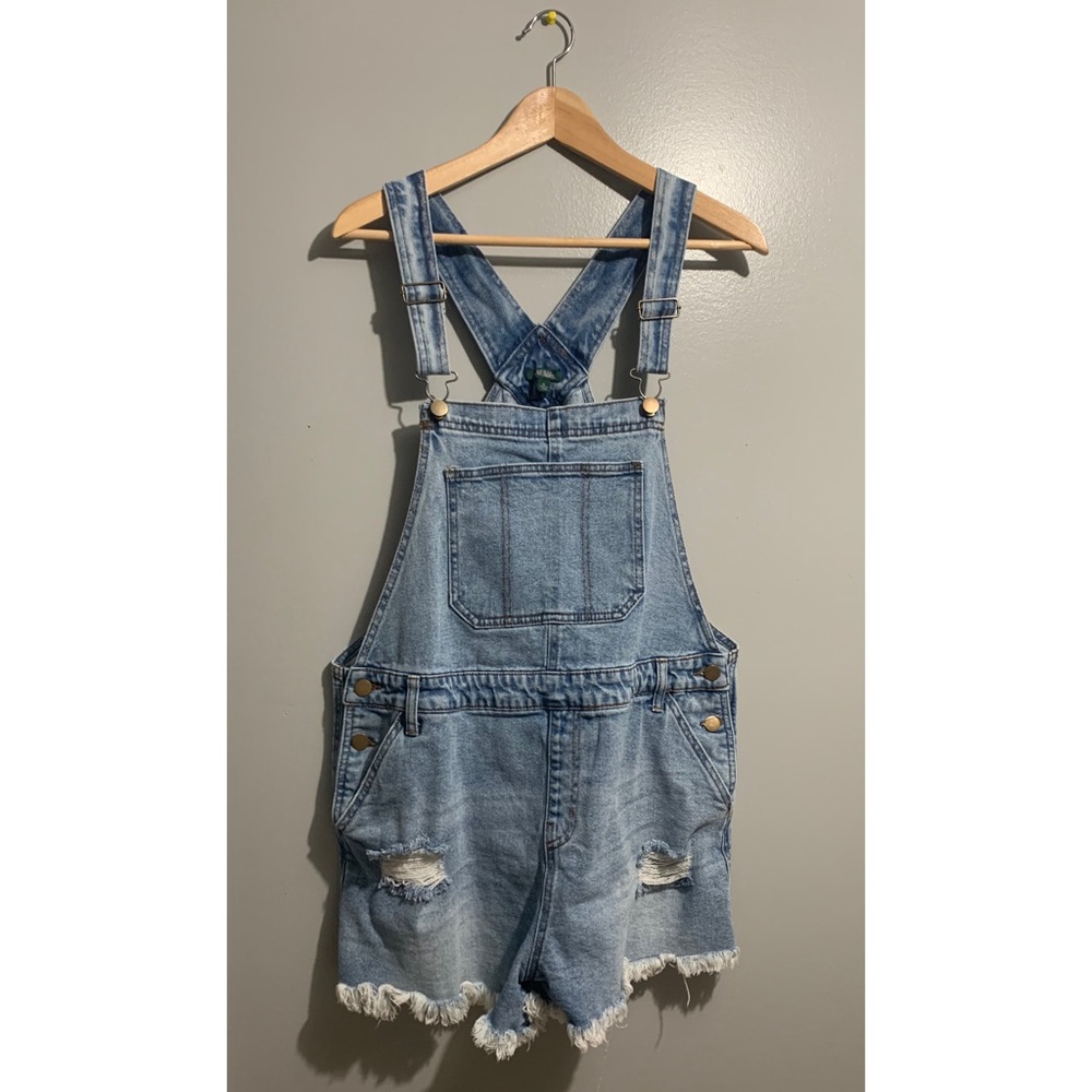 Denim Overall Shorts